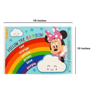 3 packages of 18 count  (54)  Disney Minnie Mouse  Disposable Stick-on Placemats